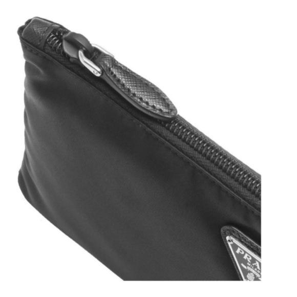 PRADA Tessuto Nylon Pouch Prada Logo Wristlet Clutch
Wallet Bag 1NH545 Black NEW - Picture 9 of 12